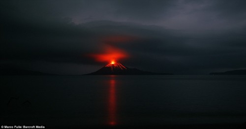 Photo Set of the Day: Krakatoa Awakens: Anak Krakatau — the Child of Krakatoa — spews lava and molten ash hundreds of feet in the air, raising fears of an imminent eruption rivaling the cataclysmic disaster which occurred 126 years ago. [via.]