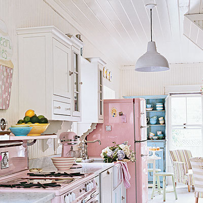 ktkatherine:   Decorate a Kitchen With Pinks and Pastels - Kitchens - Total Beach House - Photos - CoastalLiving.com